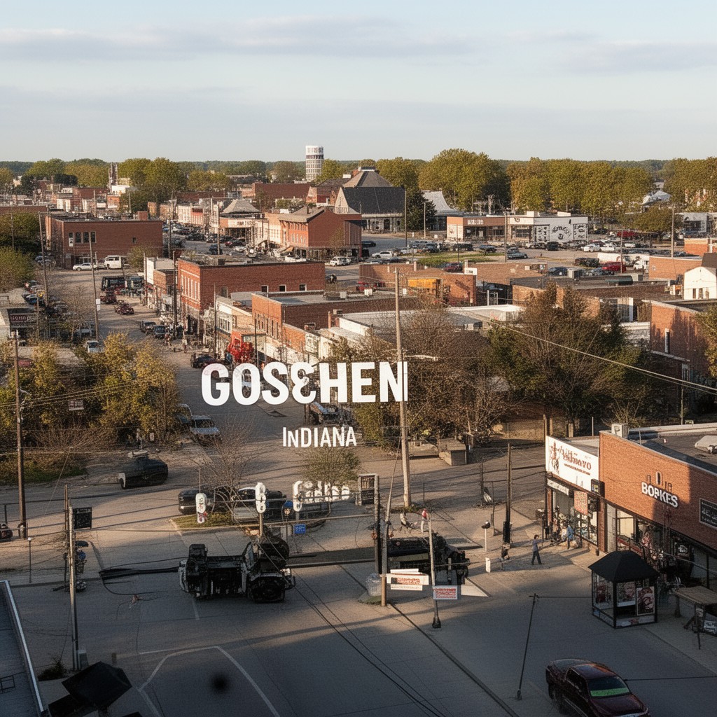 AI-generated illustration of Goshen, Indiana, United States