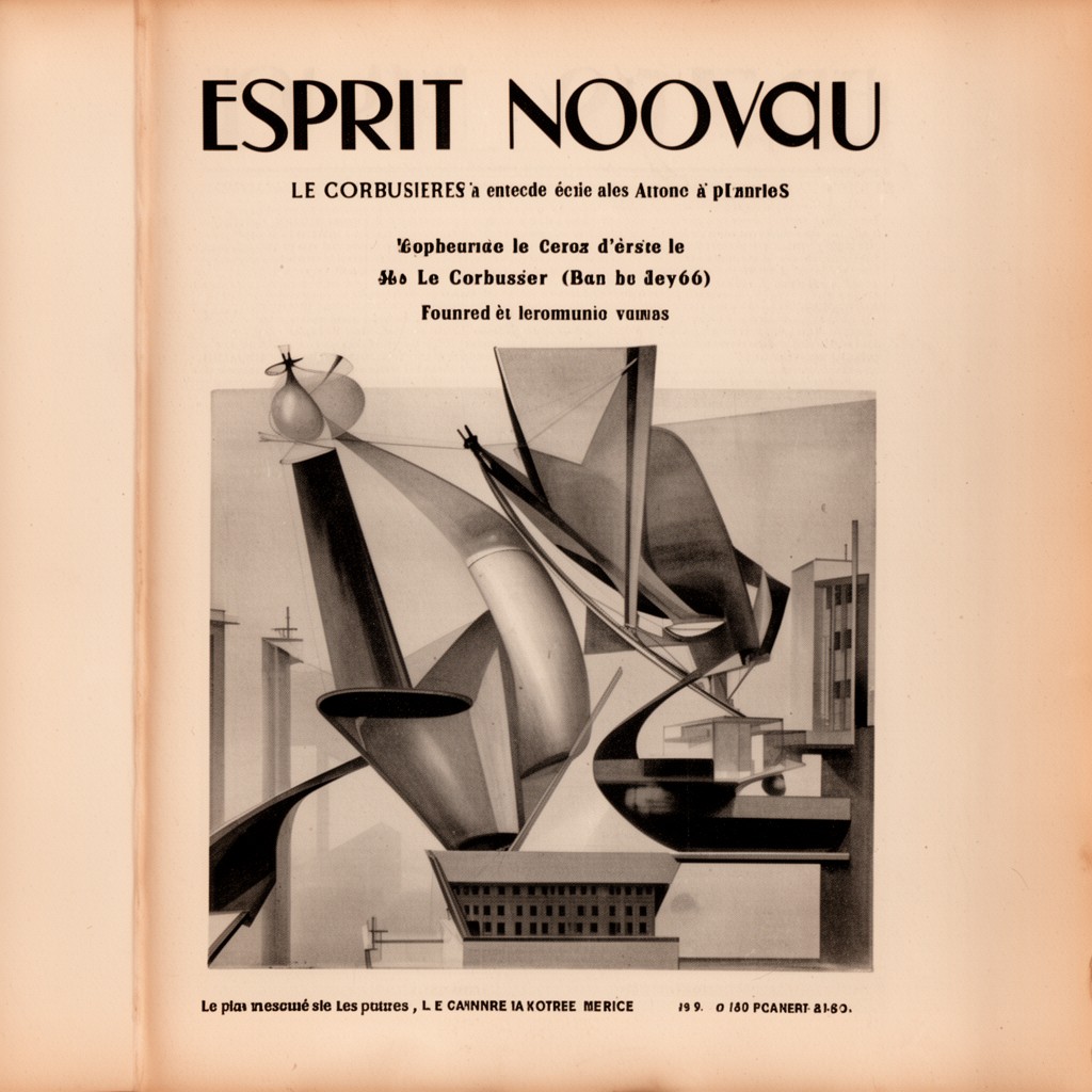 AI-generated illustration of Esprit Nouveau journal