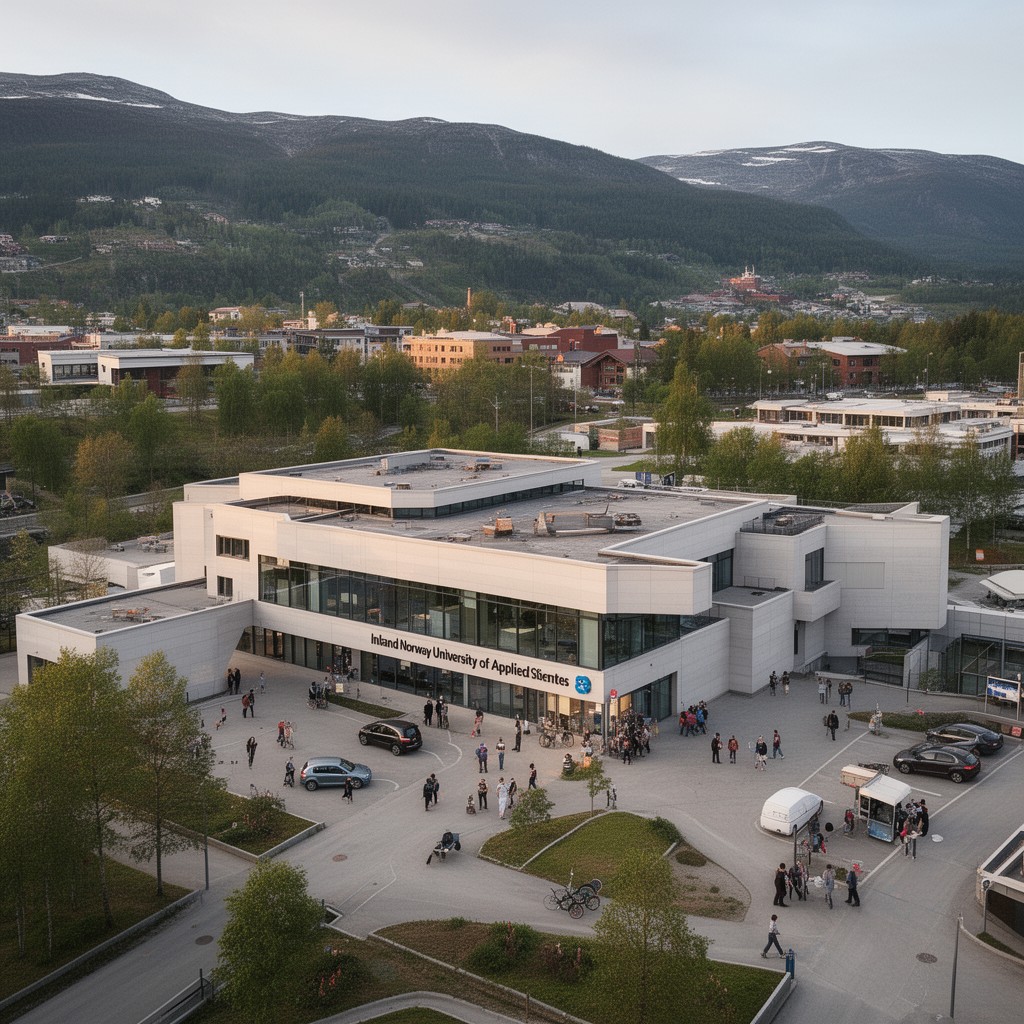 AI-generated illustration of Inland Norway University of Applied Sciences