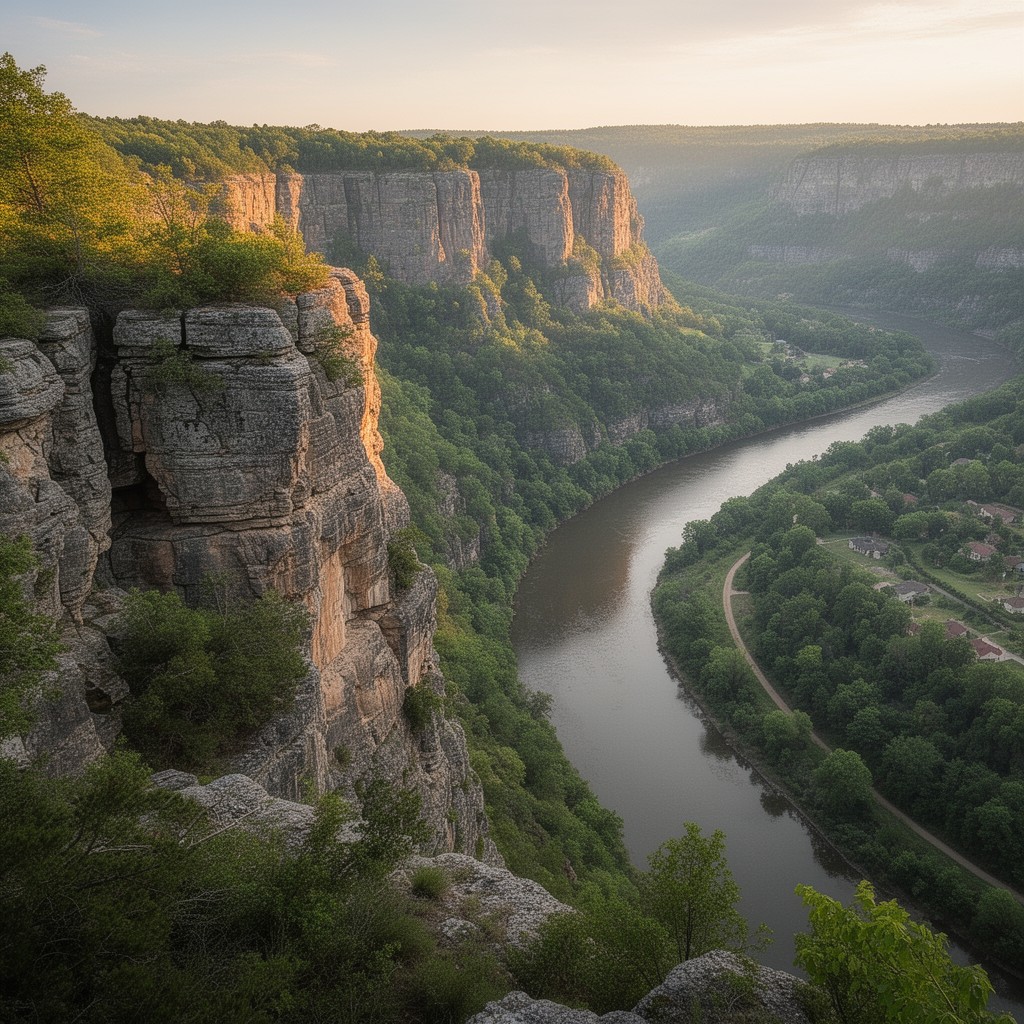 AI-generated illustration of Cliffs of Missouri