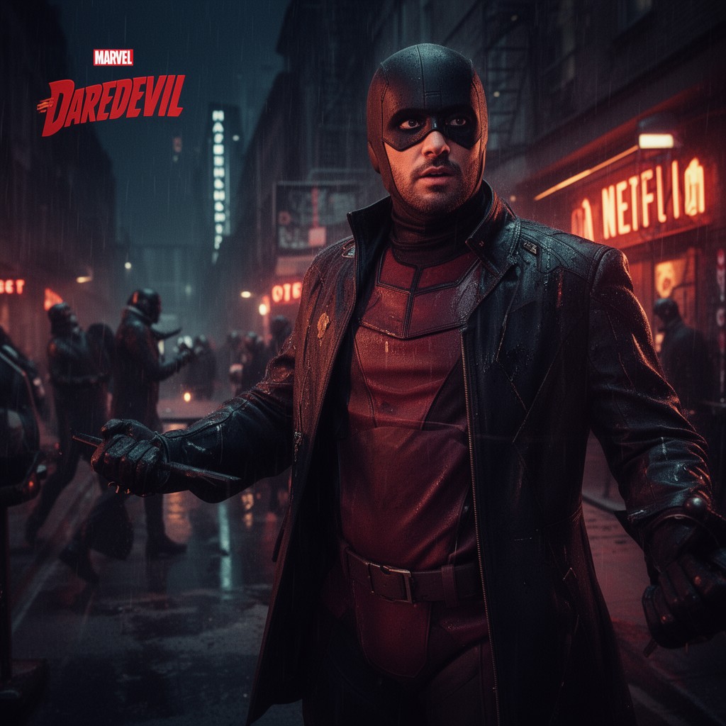AI-generated illustration of Marvel's Daredevil