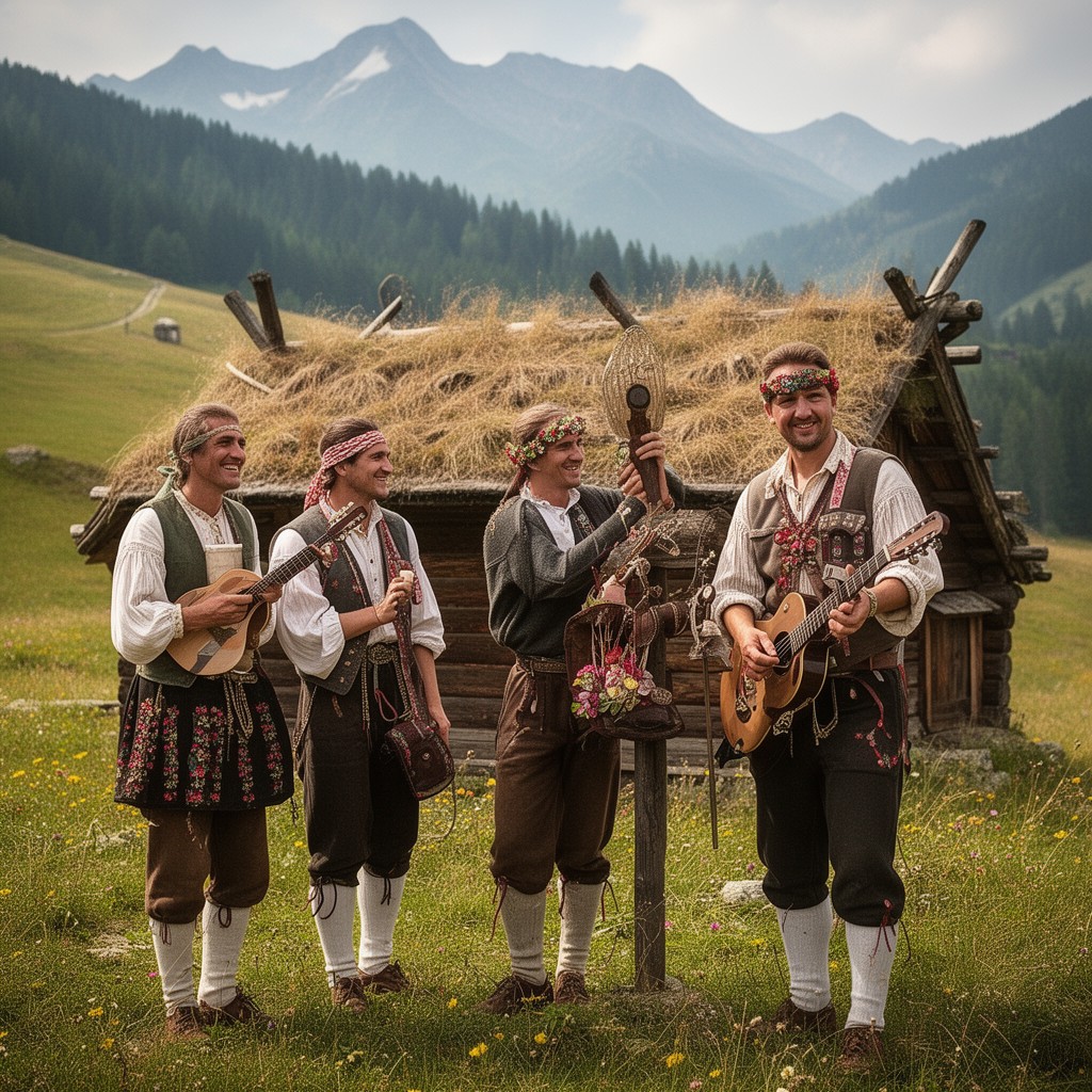 AI-generated illustration of Góral (Highlander) culture