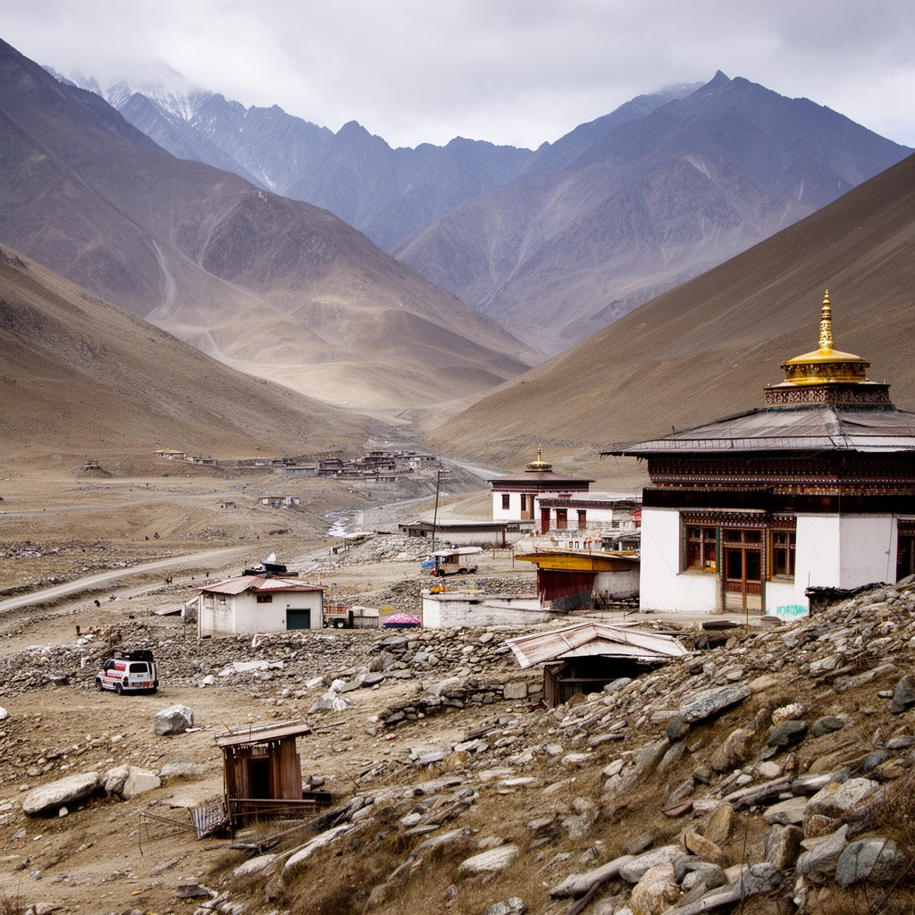 AI-generated illustration of Lahaul and Spiti district