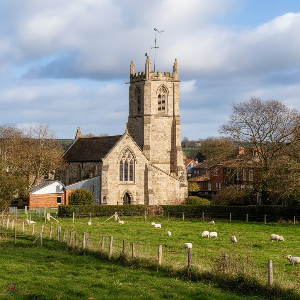 AI-generated illustration of Waltham, Lincolnshire