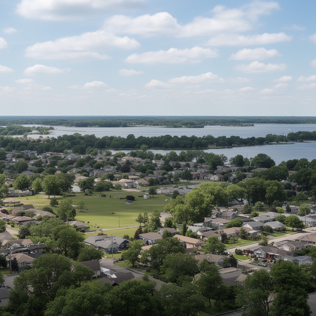 AI-generated illustration of Round Lake Beach, Illinois