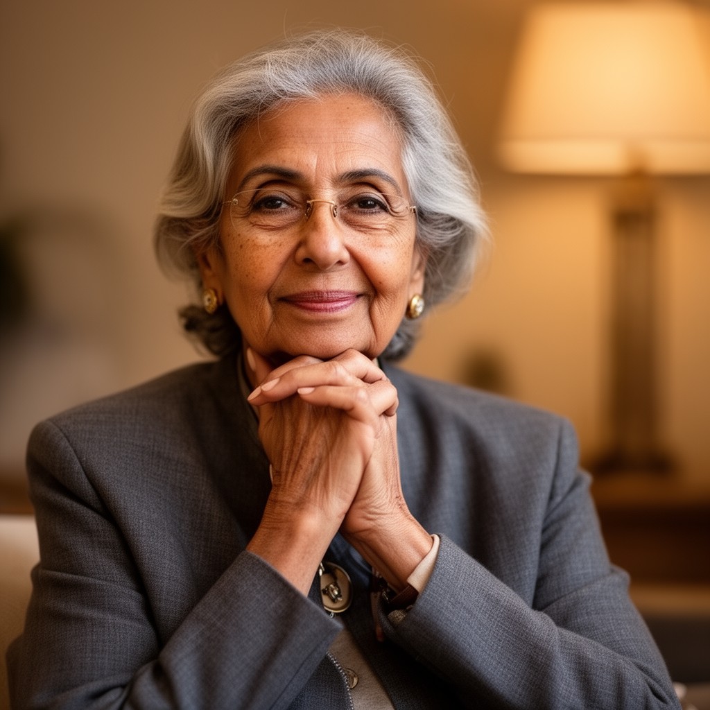 AI-generated illustration of Anita Desai