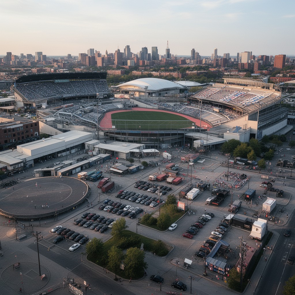 AI-generated illustration of South Philadelphia Sports Complex