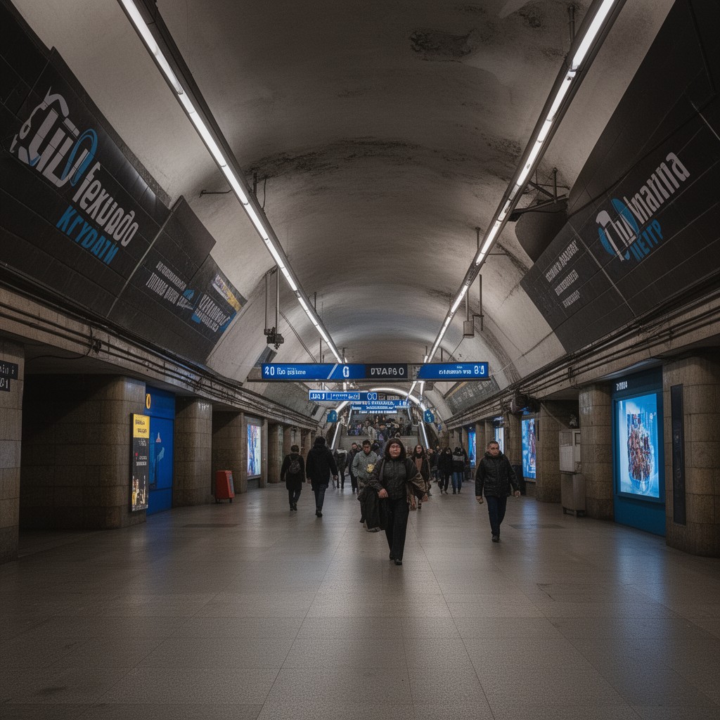 AI-generated illustration of Kyiv Metro
