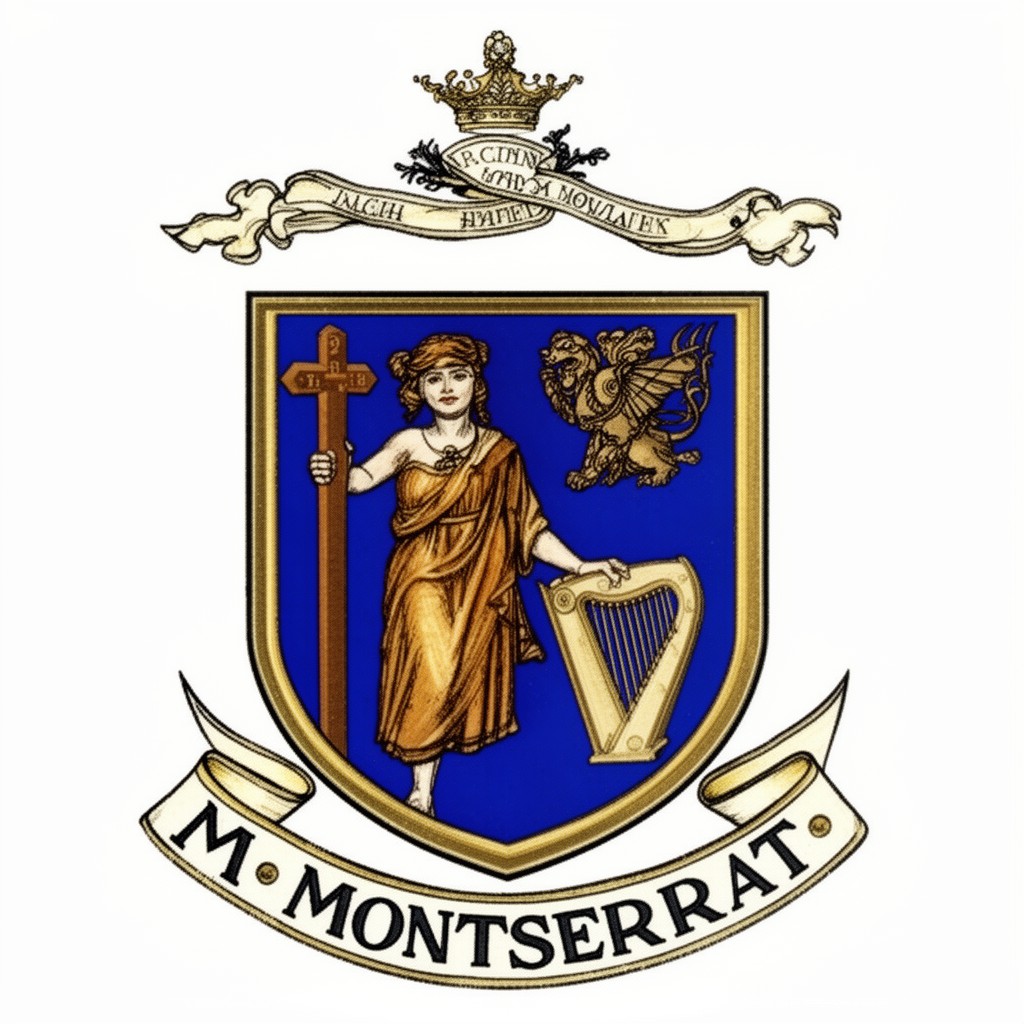AI-generated illustration of Coat of arms of Montserrat