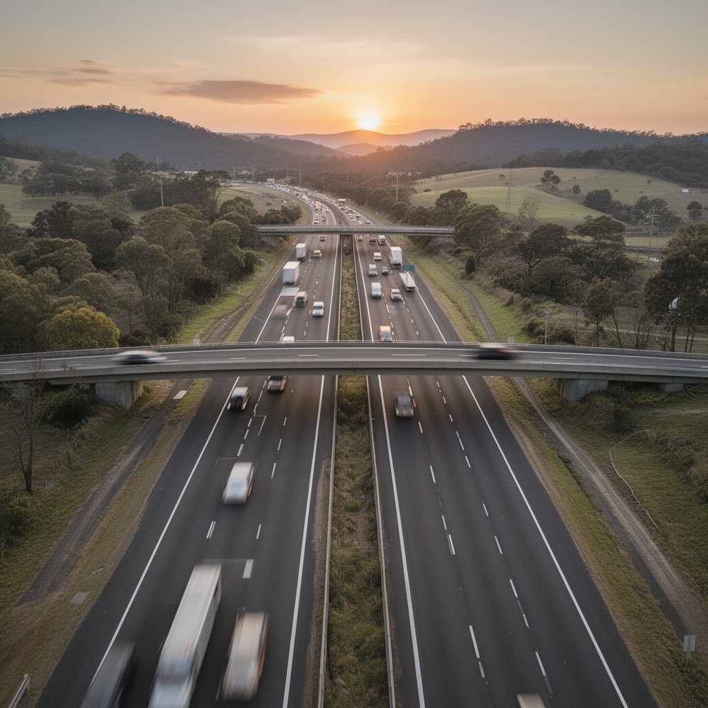 AI-generated illustration of connected by Hunter Expressway
