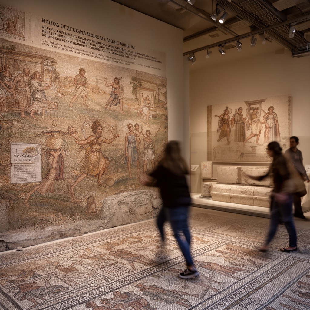 AI-generated illustration of Zeugma Mosaic Museum