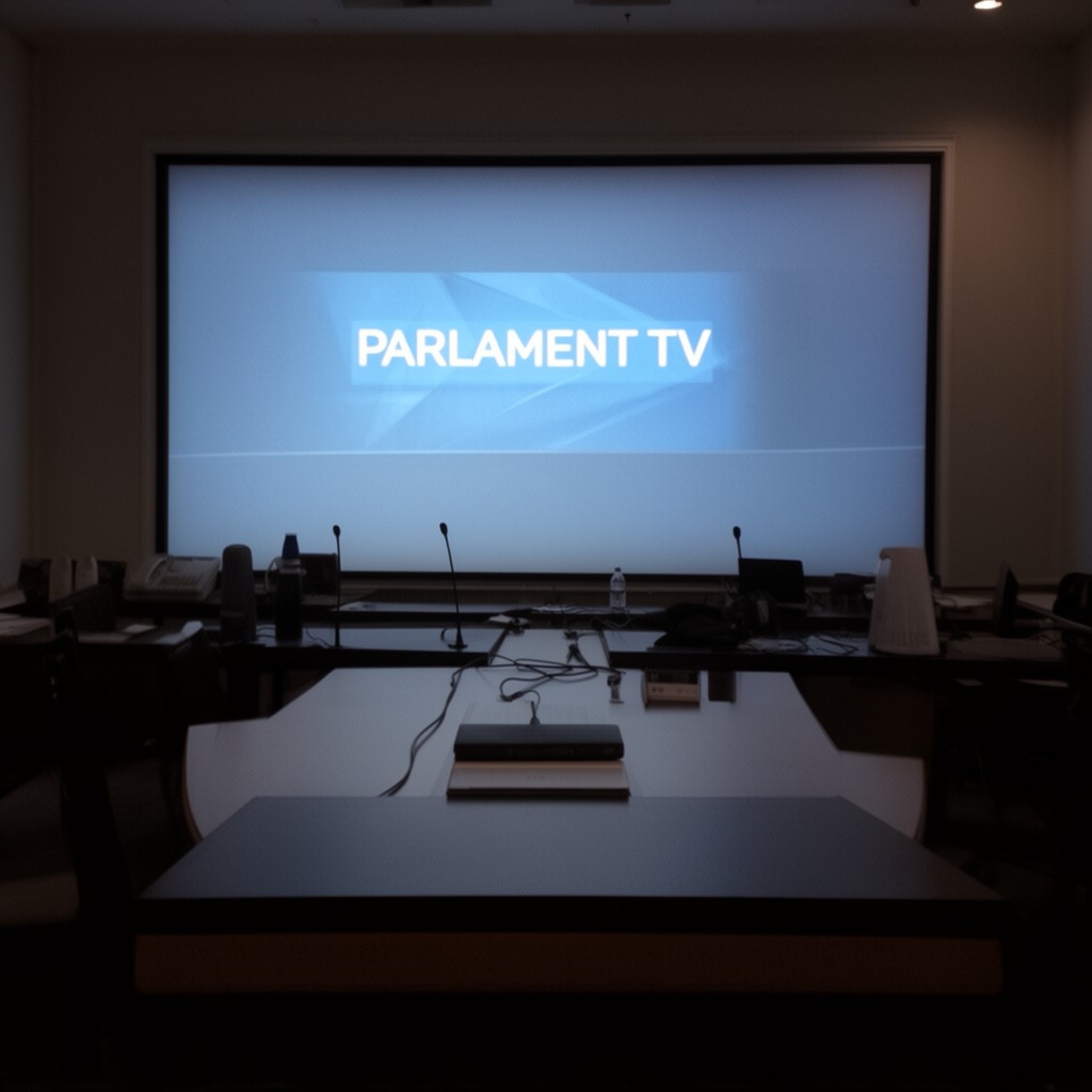 AI-generated illustration of Parliament TV (New Zealand)