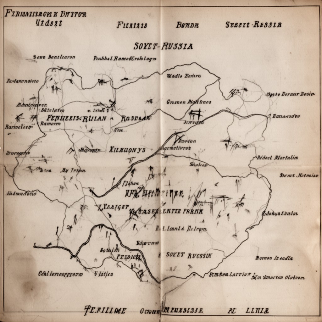 AI-generated illustration of Finnish–Russian border conflicts
