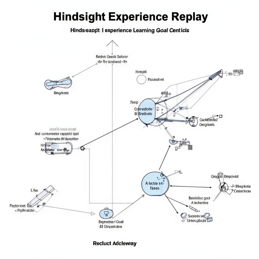 AI-generated illustration of Hindsight Experience Replay