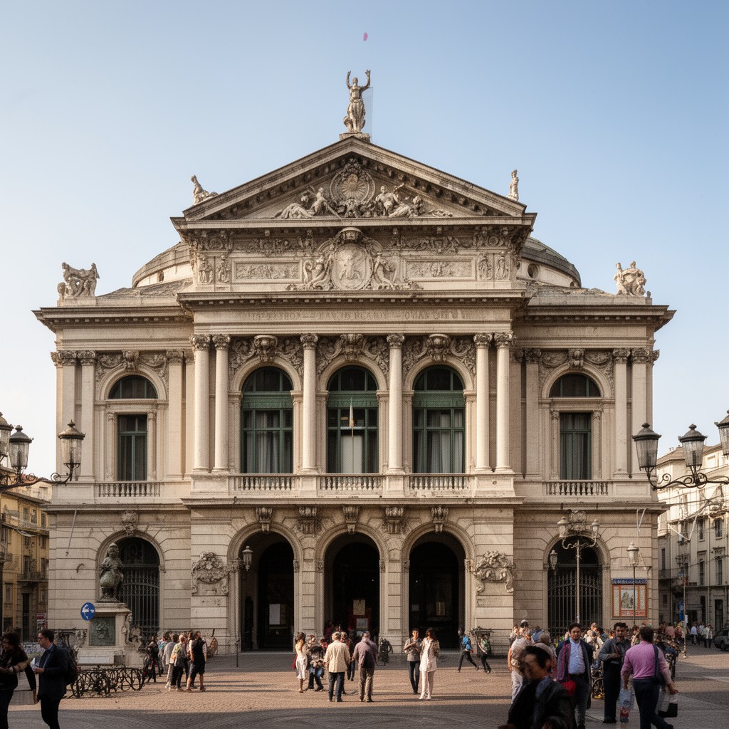AI-generated illustration of Teatro Regio Ducale