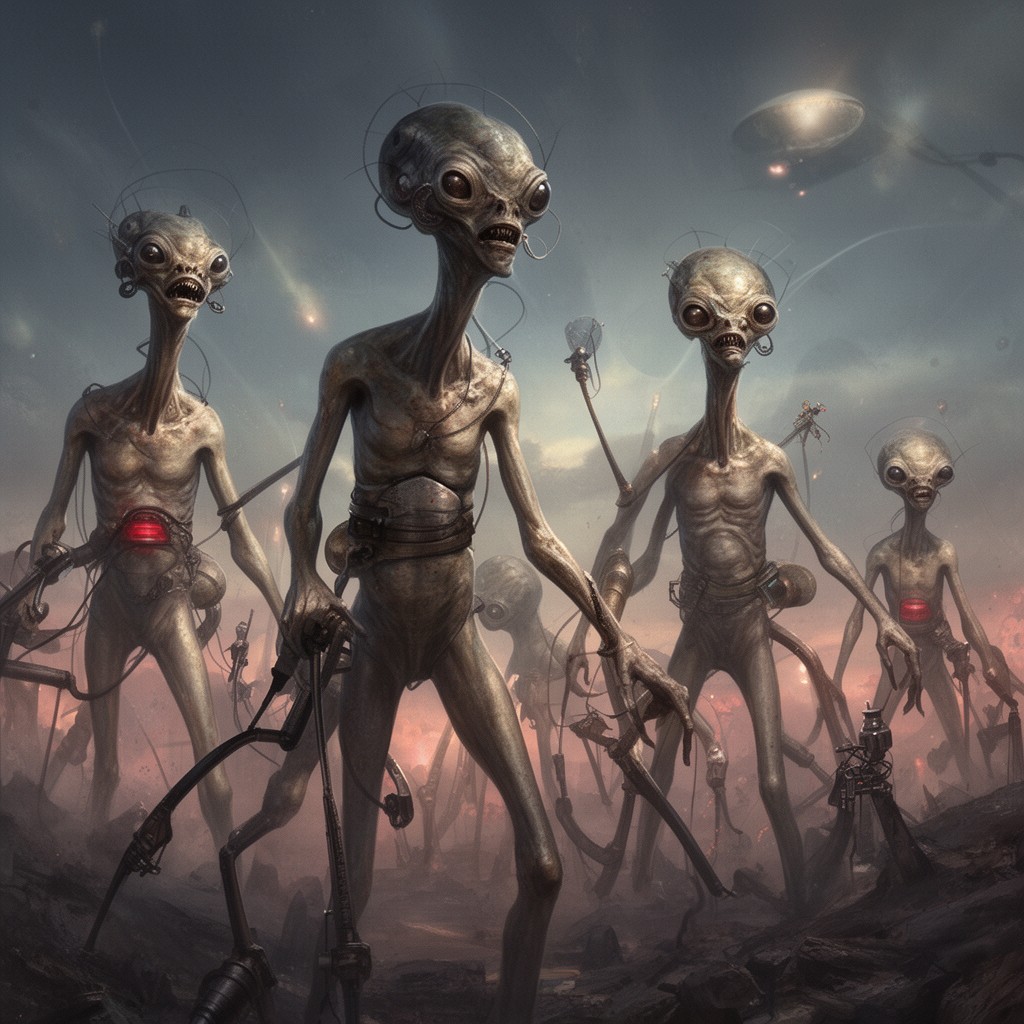 AI-generated illustration of Martians