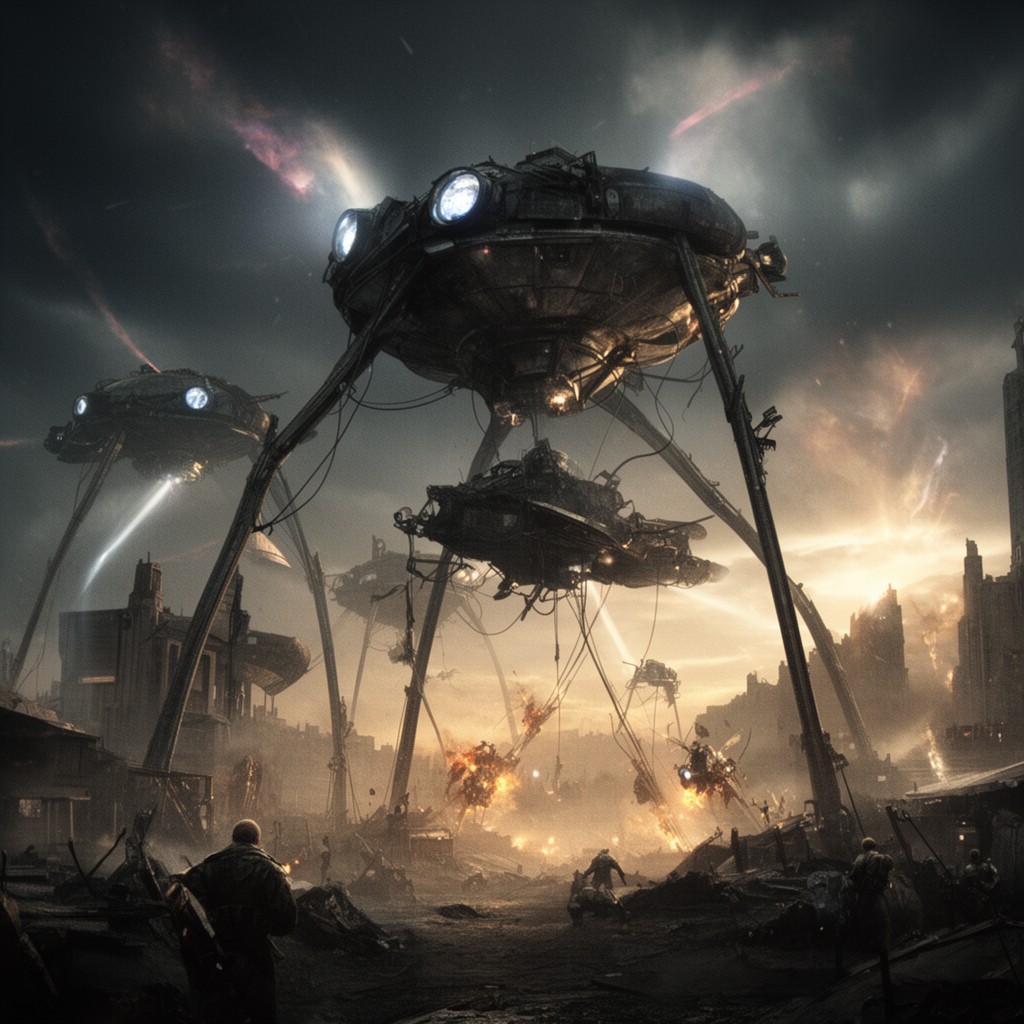 AI-generated illustration of War of the Worlds (2005 film)