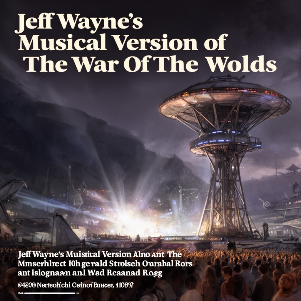 AI-generated illustration of Jeff Wayne's Musical Version of The War of the Worlds