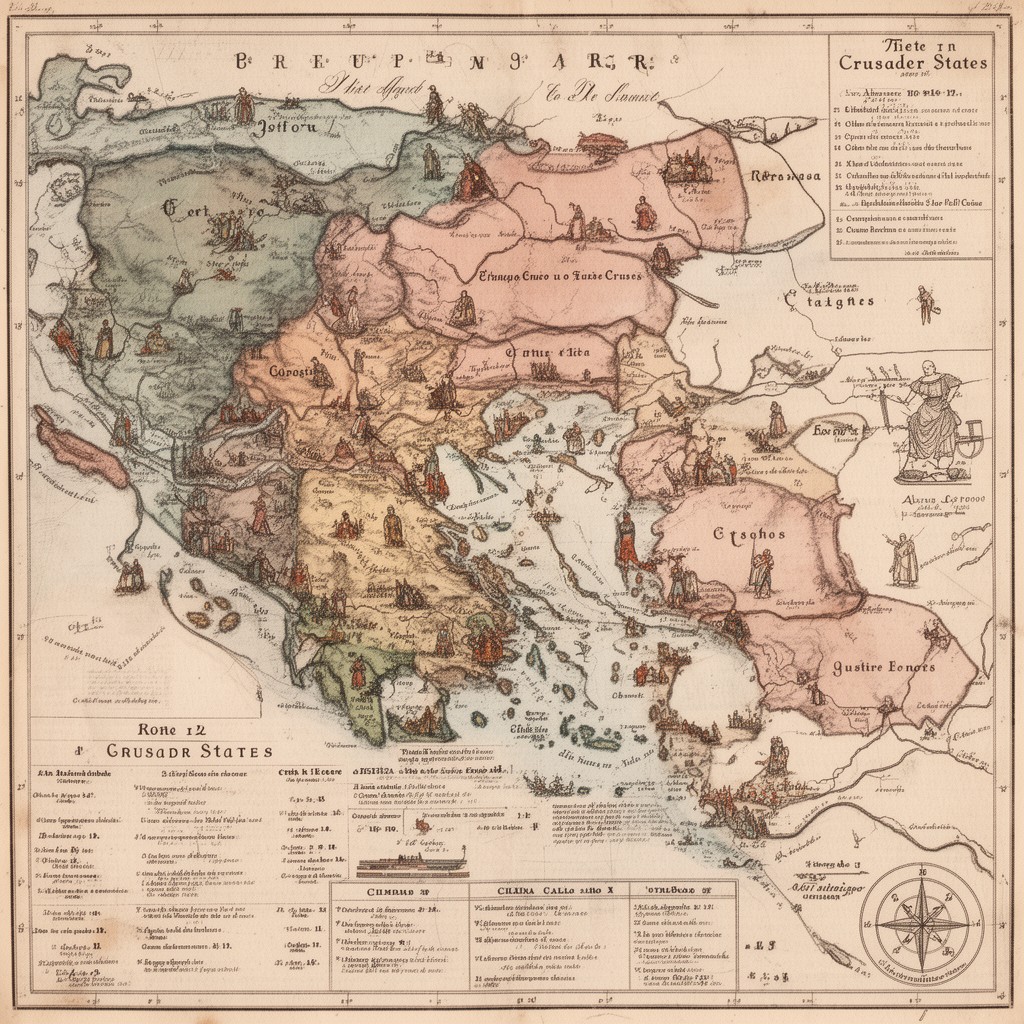 AI-generated illustration of Crusader states