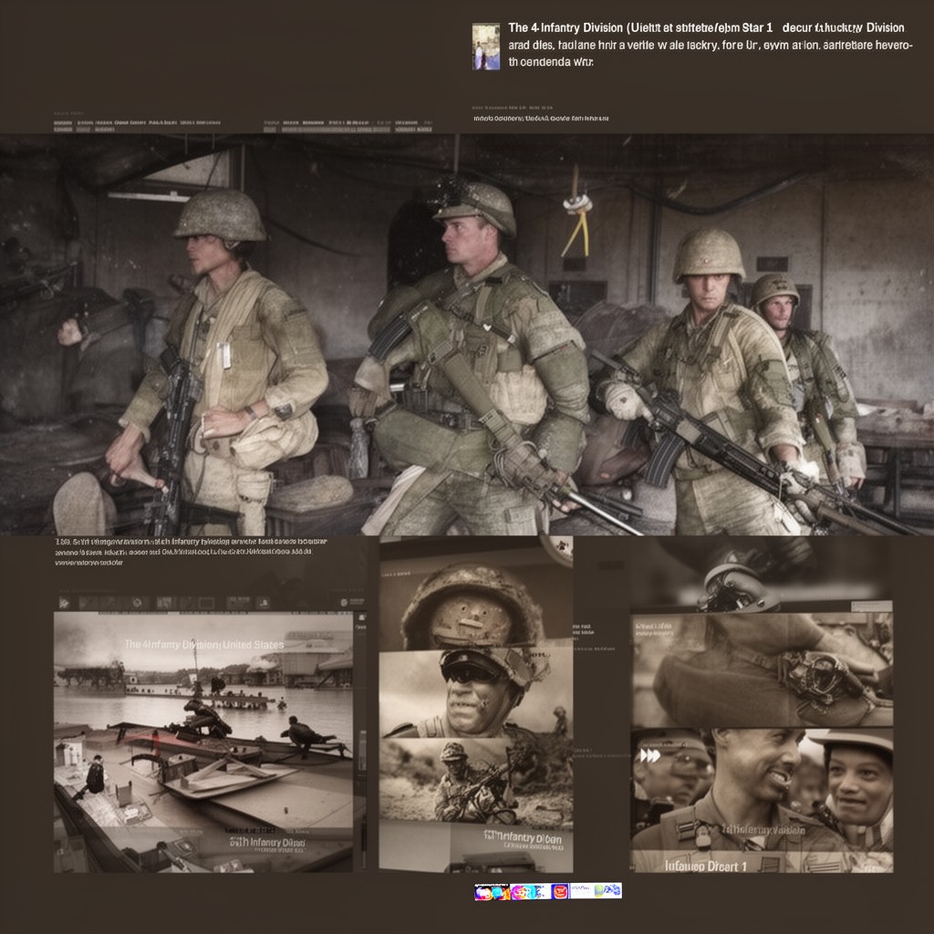 AI-generated illustration of 4th Infantry Division (United States)