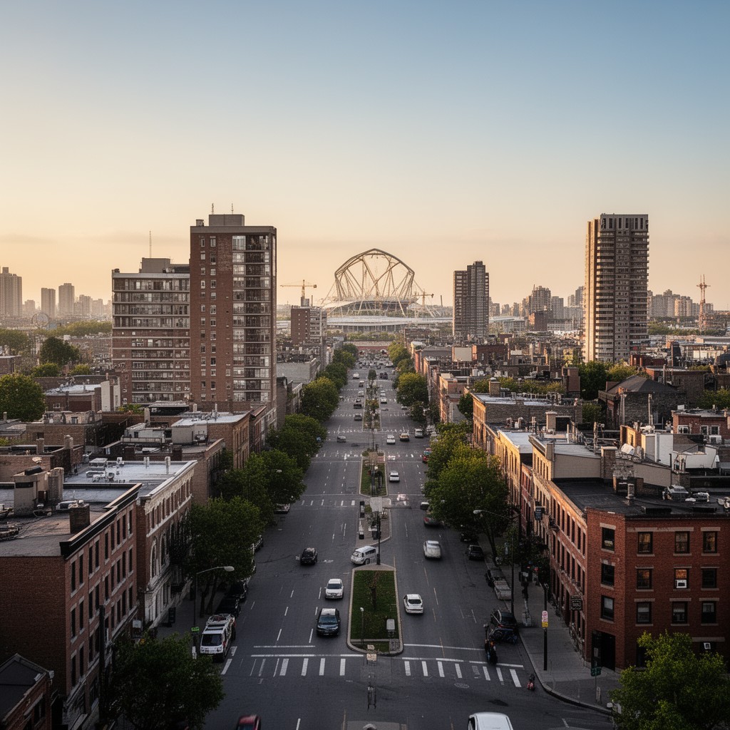AI-generated illustration of Maisonneuve neighbourhood in Montreal