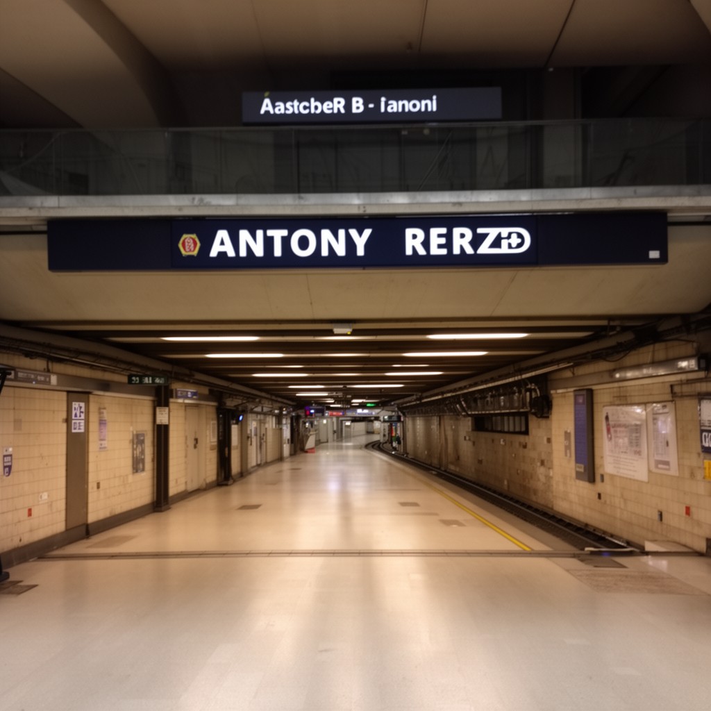AI-generated illustration of Antony RER station