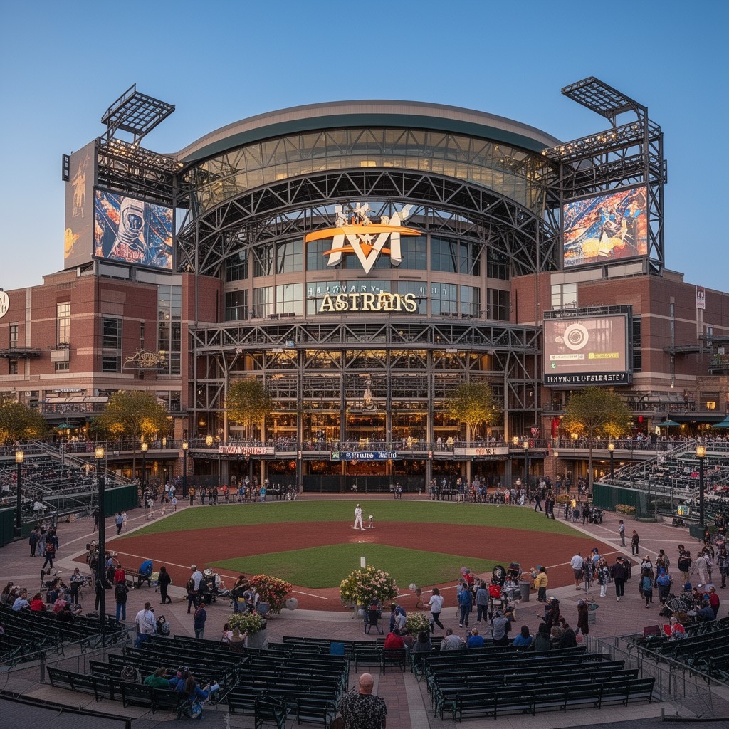 AI-generated illustration of Minute Maid Park