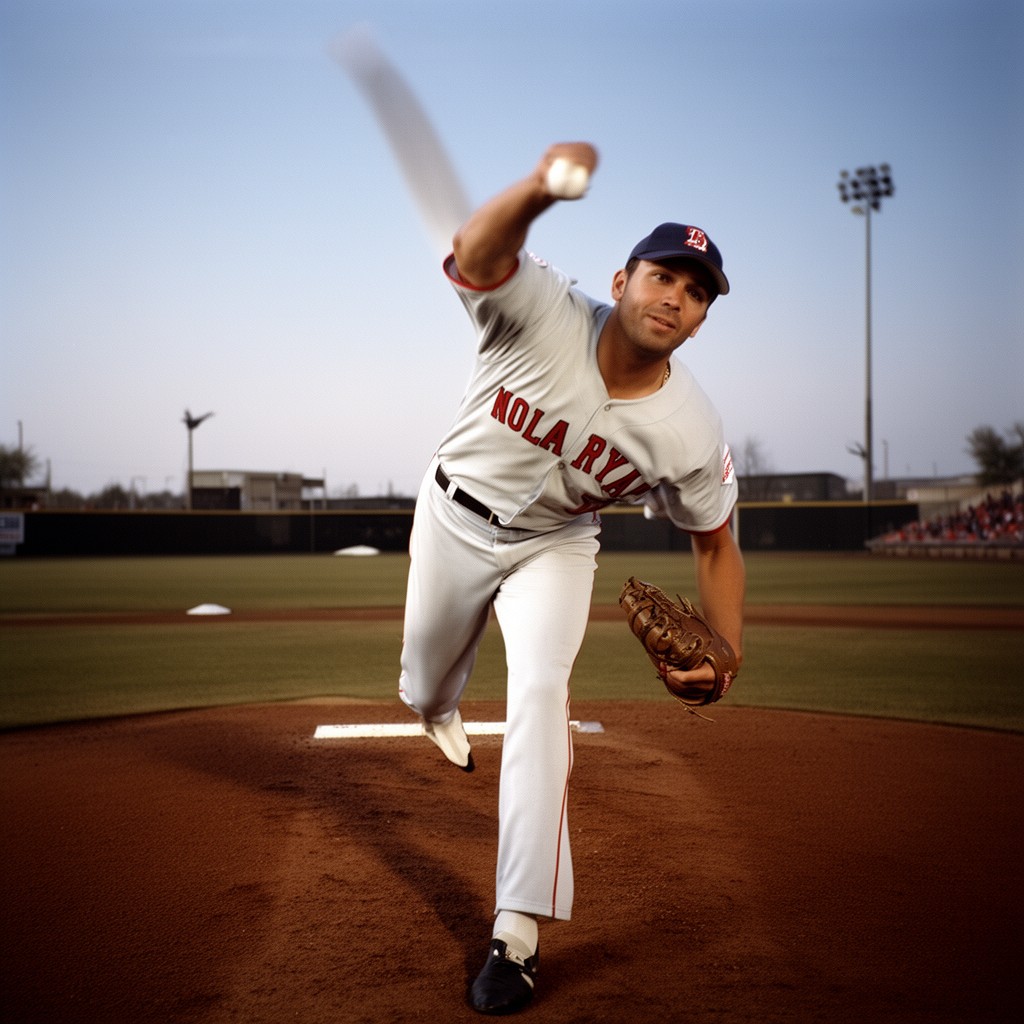 AI-generated illustration of Nolan Ryan
