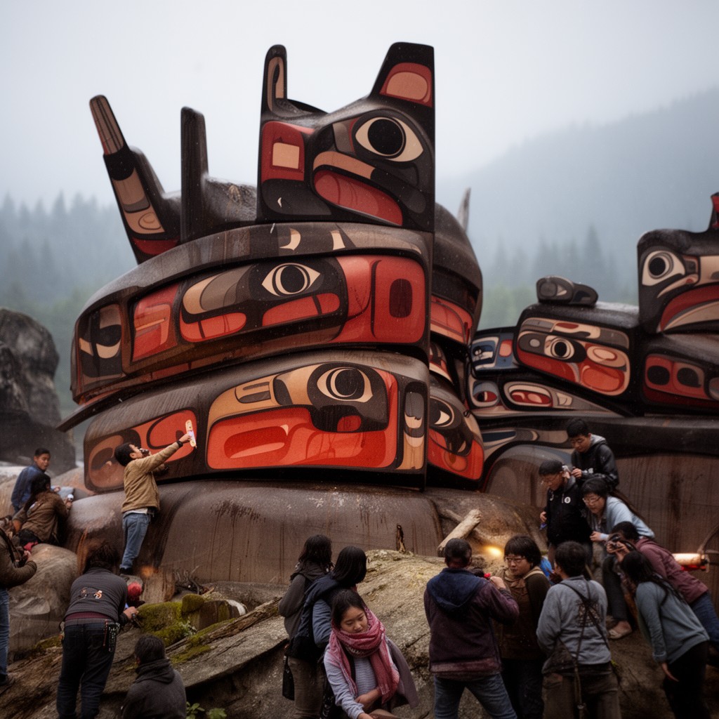 AI-generated illustration of Heiltsuk