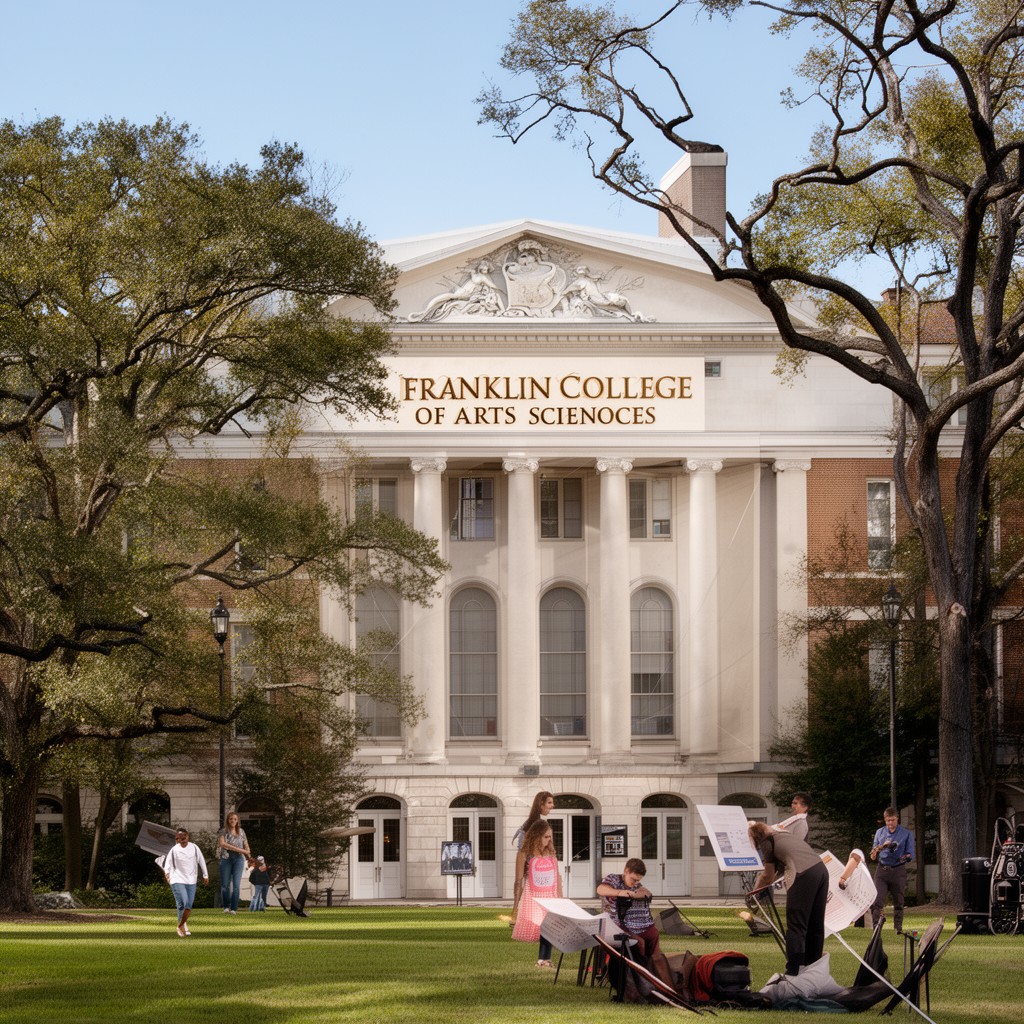 AI-generated illustration of Franklin College of Arts and Sciences