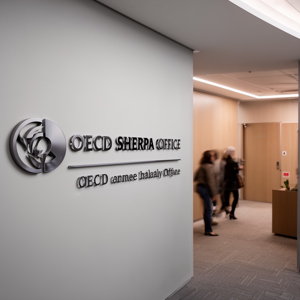 AI-generated illustration of OECD Sherpa Office