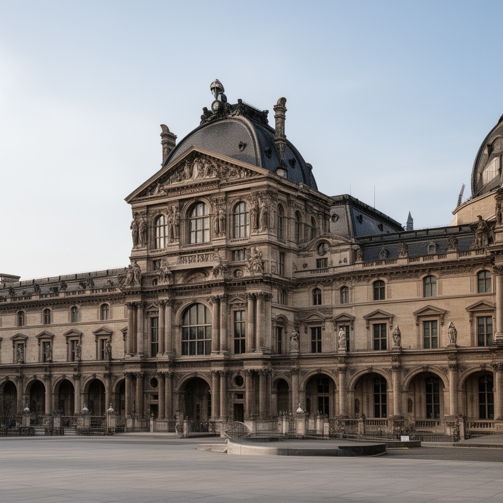AI-generated illustration of Louvre Palace