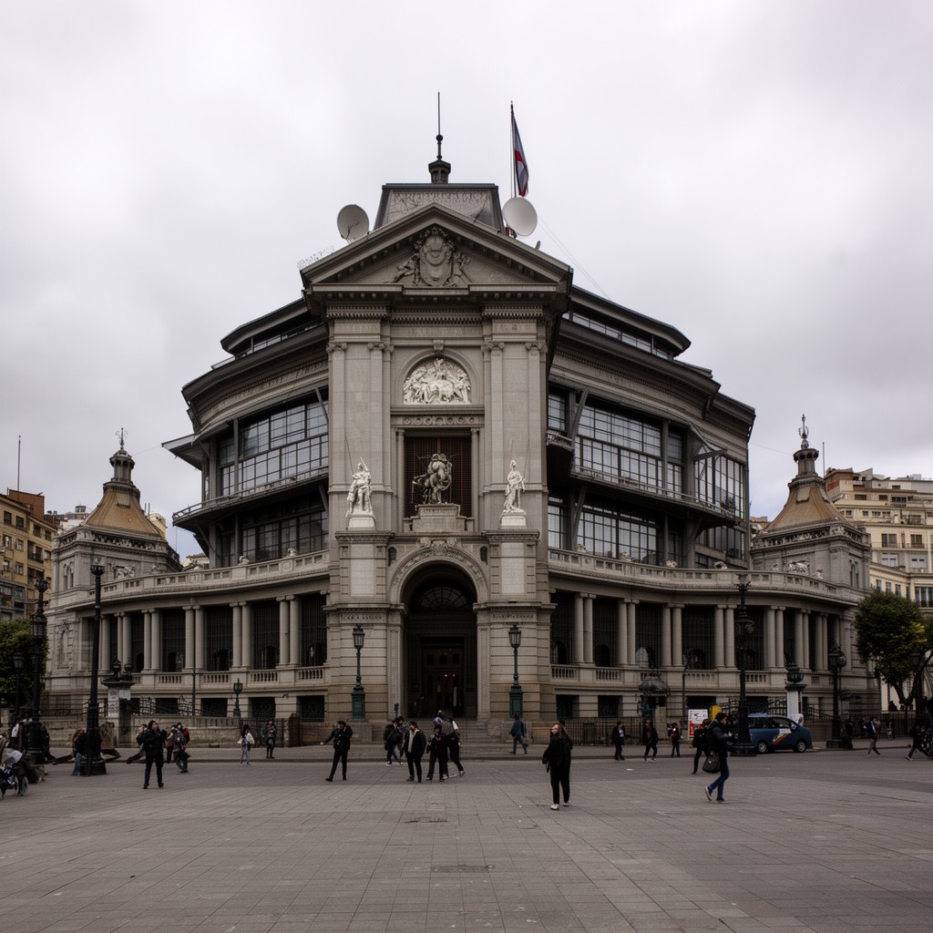AI-generated illustration of National Congress Building of Chile