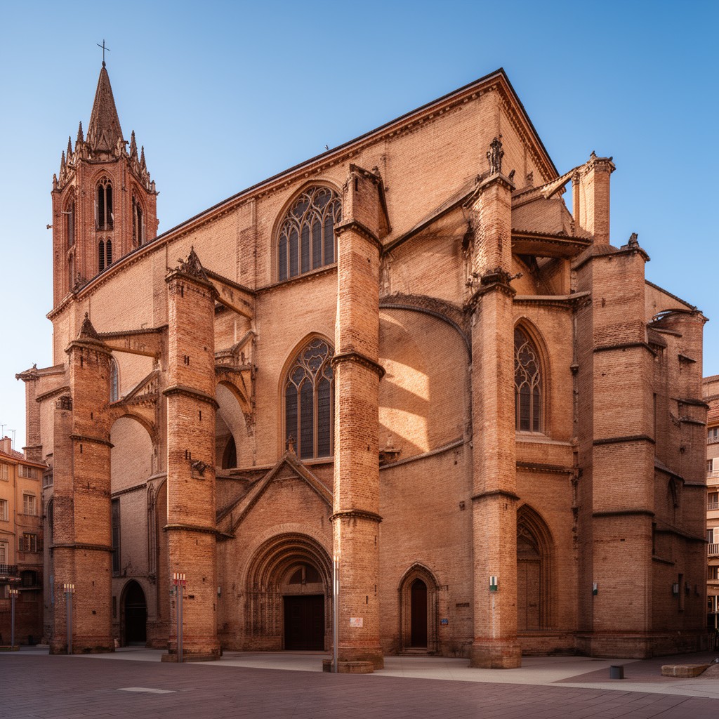AI-generated illustration of Church of the Jacobins, Toulouse