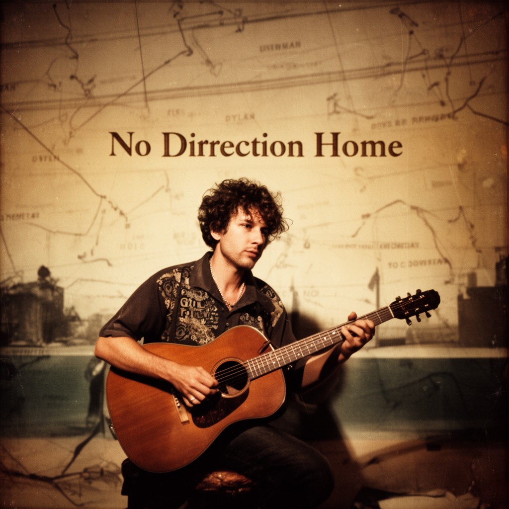 AI-generated illustration of No Direction Home: Bob Dylan