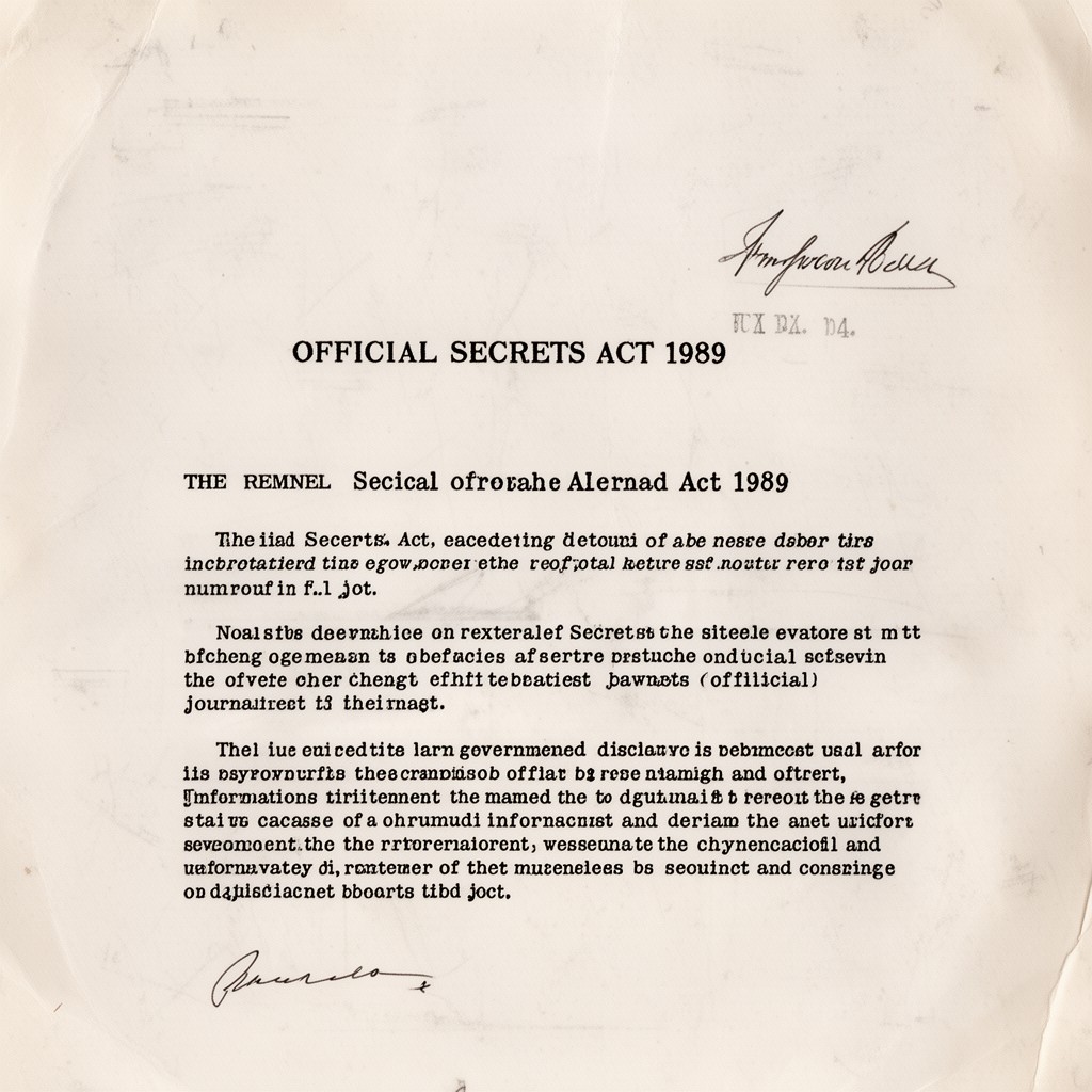 AI-generated illustration of Official Secrets Act 1989