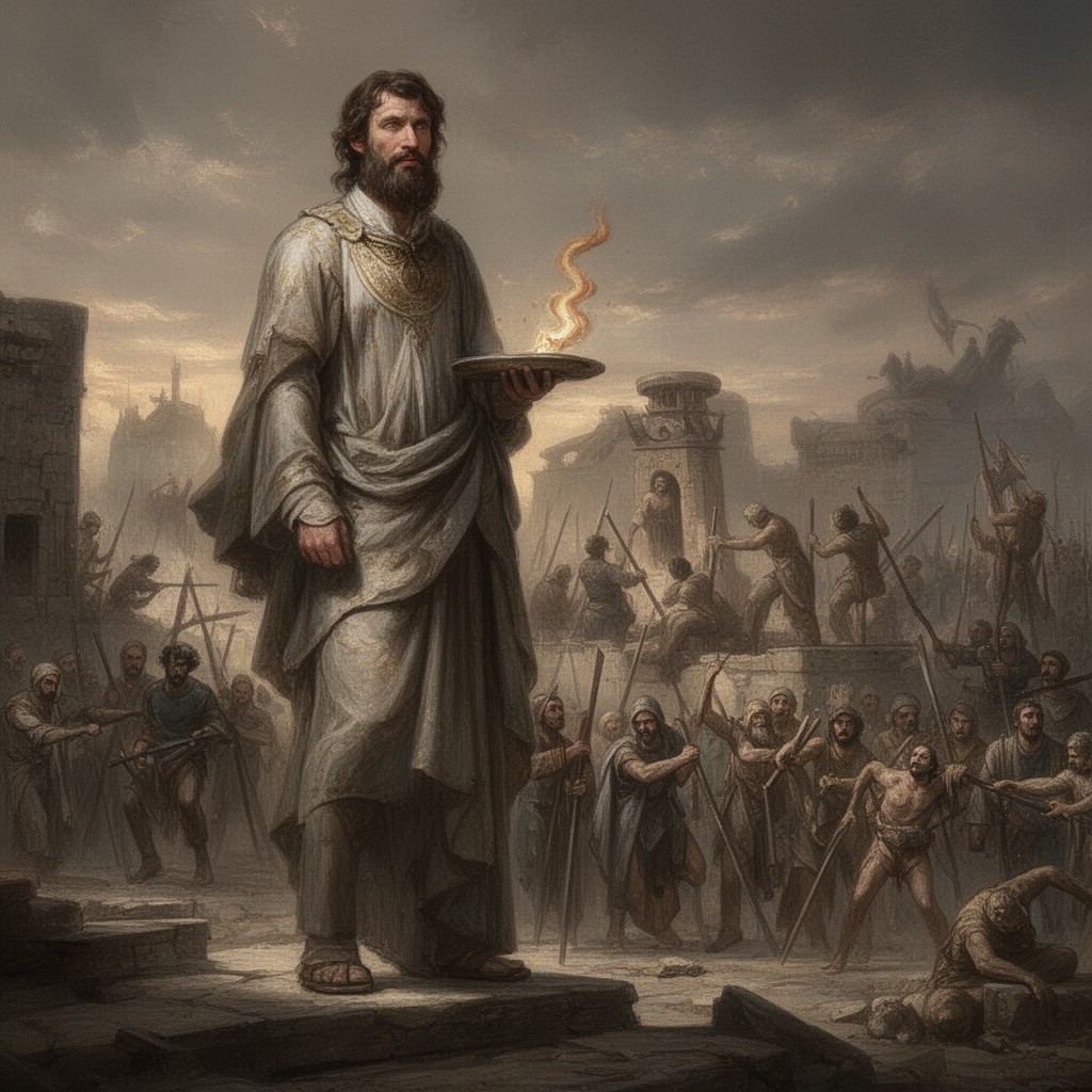 AI-generated illustration of Decian persecution