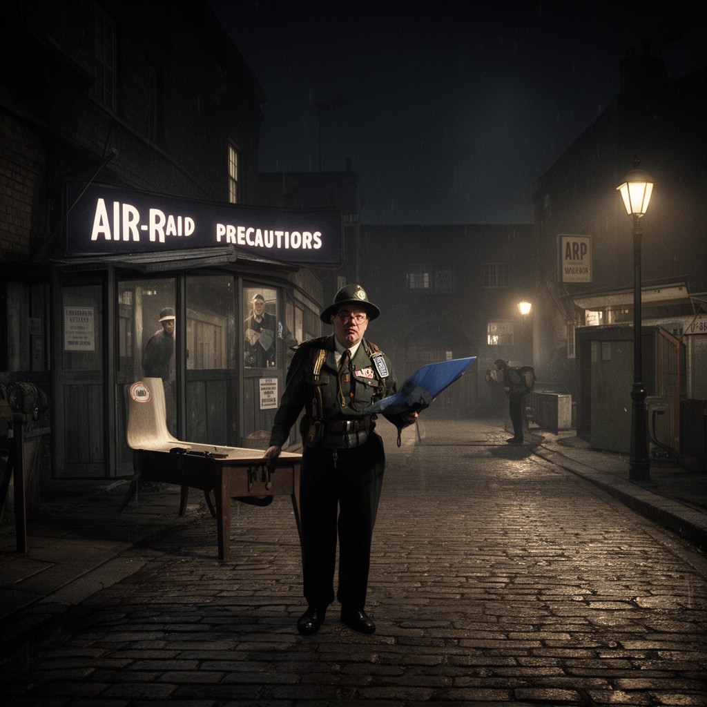 AI-generated illustration of ARP (Air Raid Precautions)