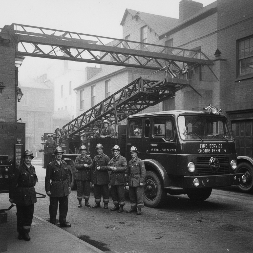 AI-generated illustration of National Fire Service (United Kingdom)