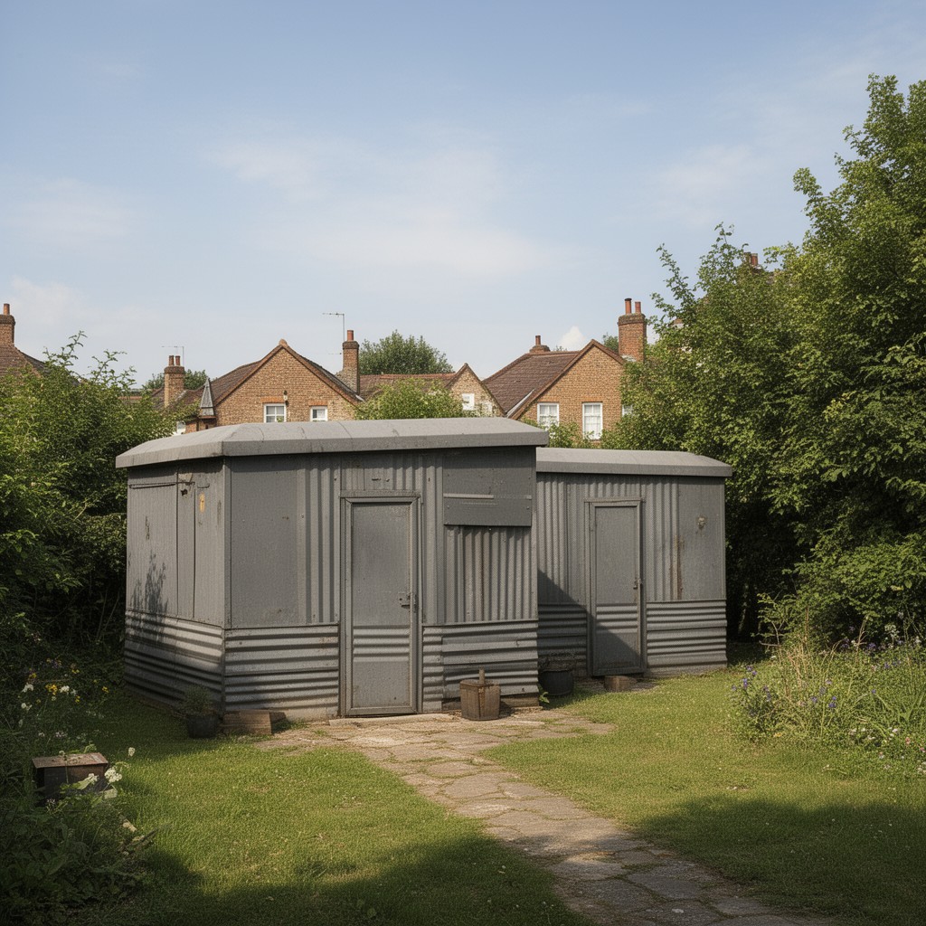 AI-generated illustration of Anderson shelters