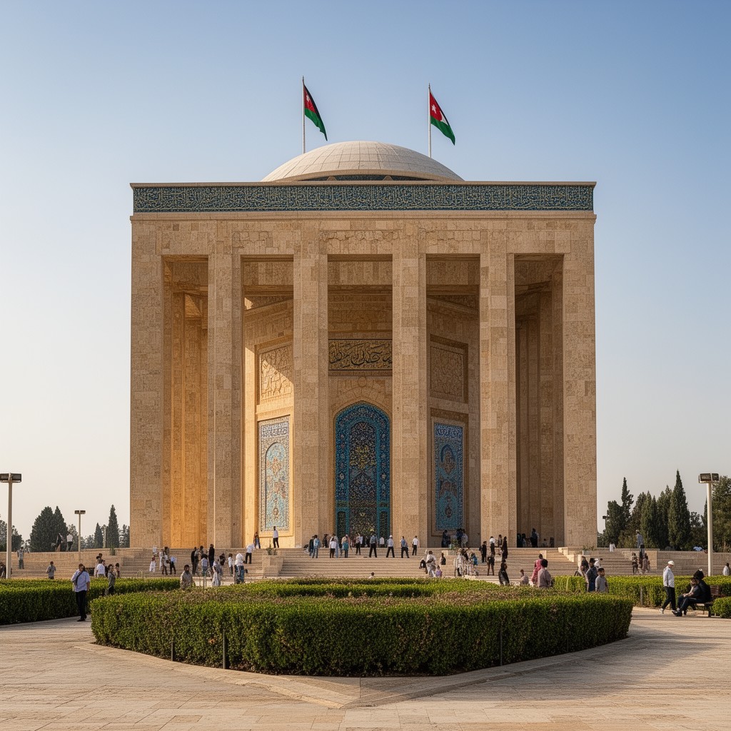 AI-generated illustration of mausoleum of King Hussein