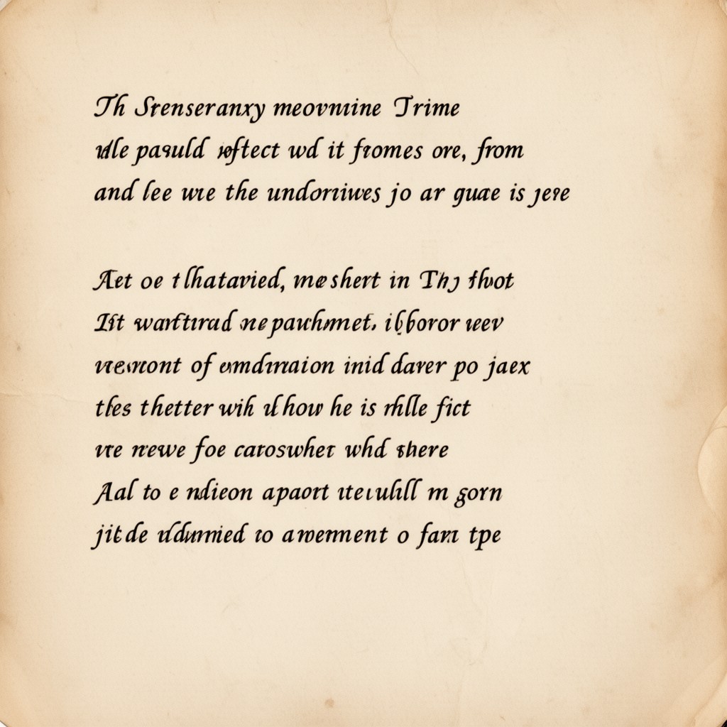 AI-generated illustration of Spenserian stanza