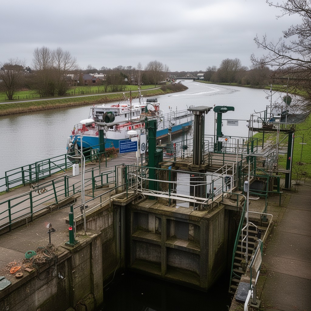 AI-generated illustration of Irlam Lock