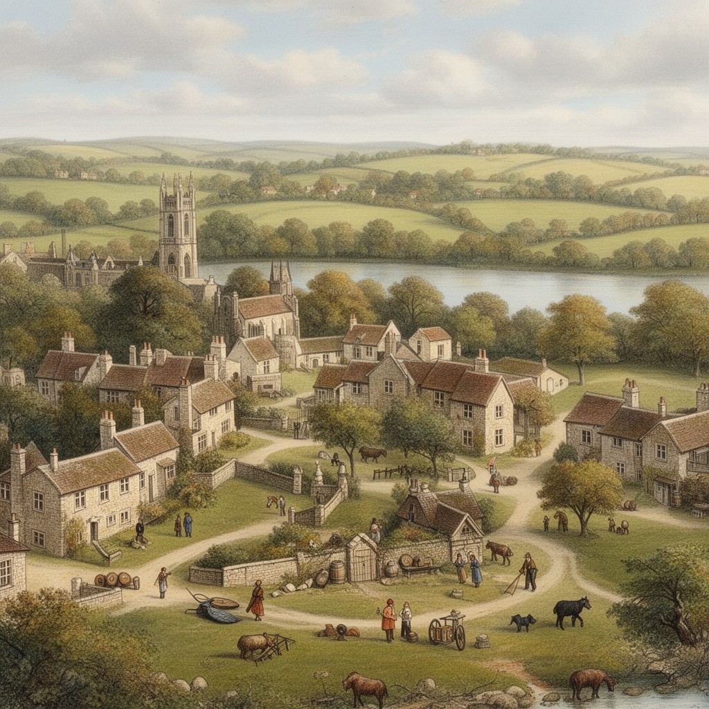 AI-generated illustration of Barsetshire
