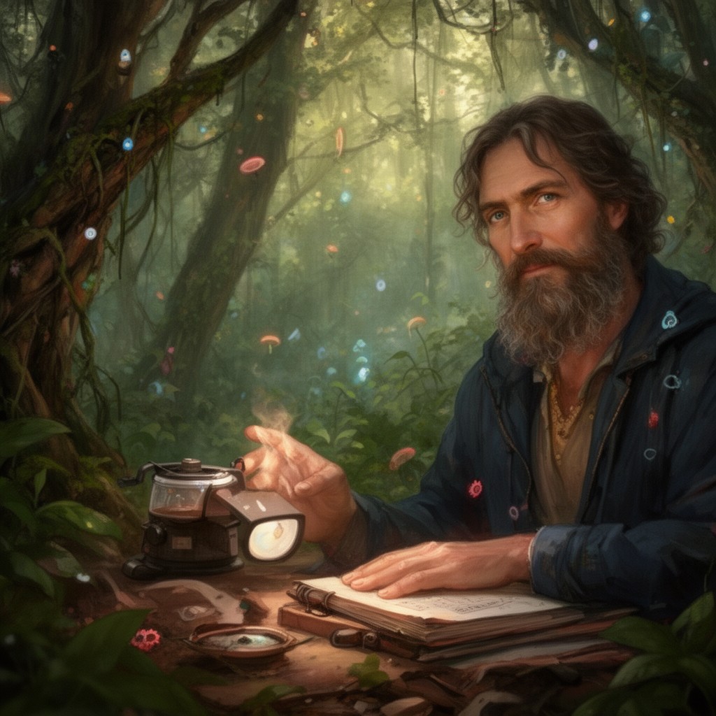 AI-generated illustration of Terence McKenna