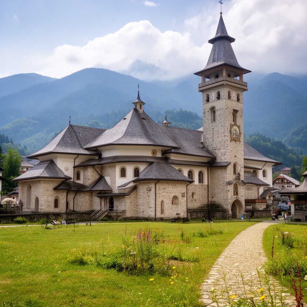 AI-generated illustration of Putna Monastery