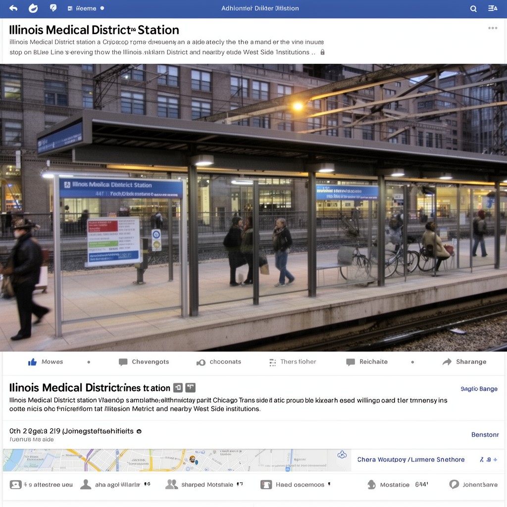 AI-generated illustration of Illinois Medical District station