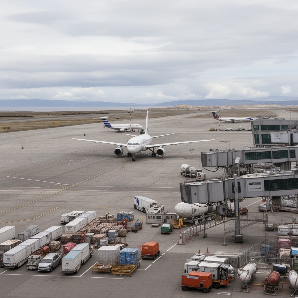 AI-generated illustration of Presidente Carlos Ibáñez del Campo International Airport