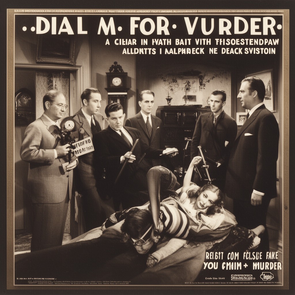 AI-generated illustration of Dial M for Murder