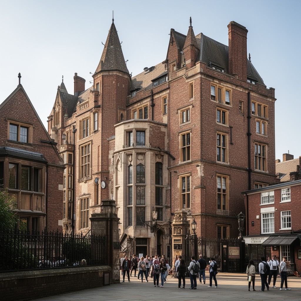 AI-generated illustration of St Ignatius College, London